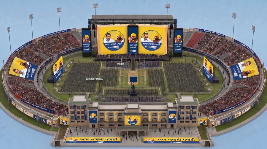 Punjab 2040 stadium stage render